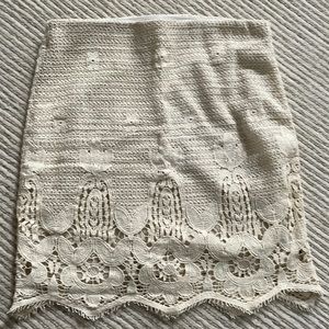 Knitted skirt natural white xs